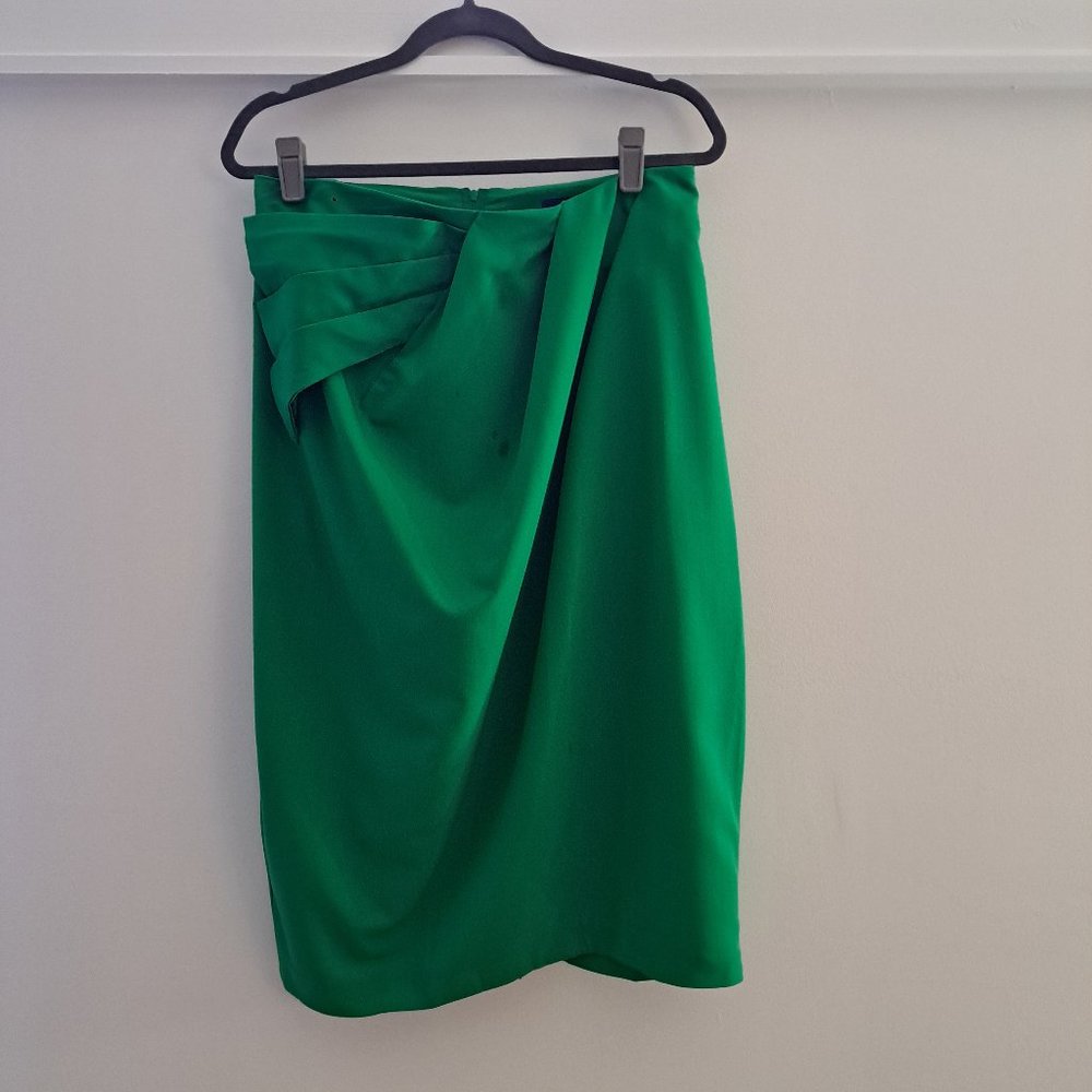 ASOS CURVE Green Faux Wrap Pencil Skirt